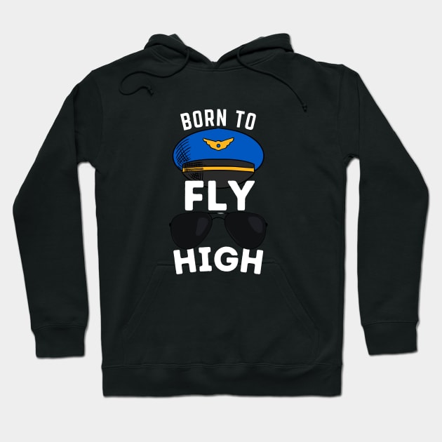 Pilot High Flying Sunglasses Aviation Aviator Hoodie by Foxxy Merch